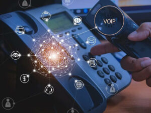 Ilustração de telefonia IP